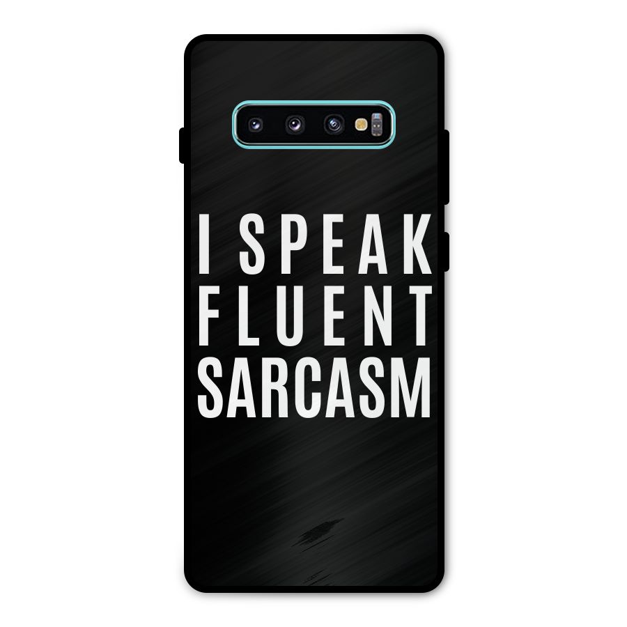 Fluent Sarcasm Metal Back Case for Galaxy S10 Plus