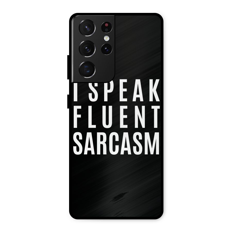 Fluent Sarcasm Metal Back Case for Galaxy S21 Ultra 5G