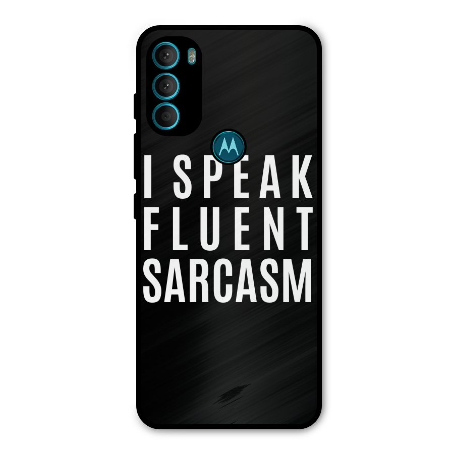 Fluent Sarcasm Metal Back Case for Moto G71 5G
