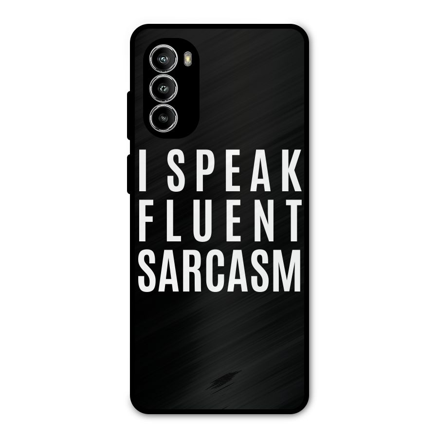 Fluent Sarcasm Metal Back Case for Moto G82