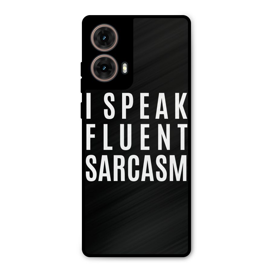 Fluent Sarcasm Metal Back Case for Moto G85