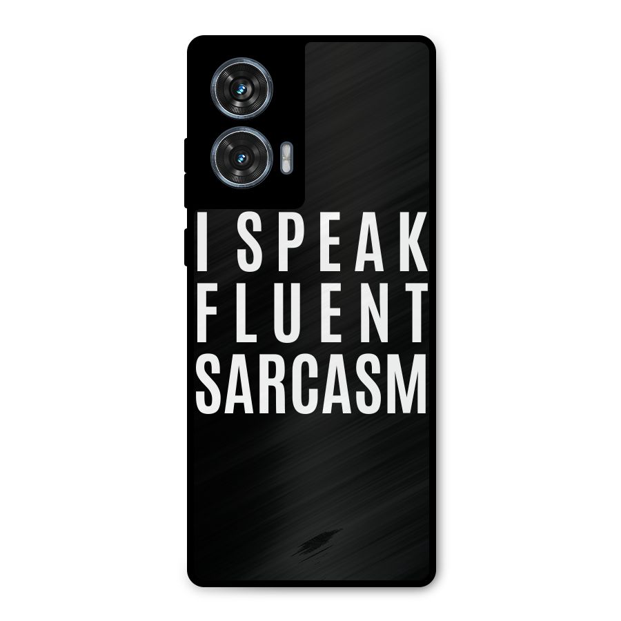 Fluent Sarcasm Metal Back Case for Motorola G96