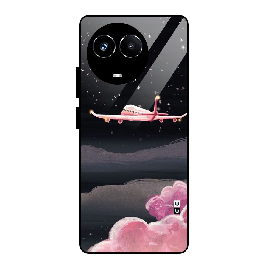 Fly Pink Glass Back Case for Realme Narzo 60X