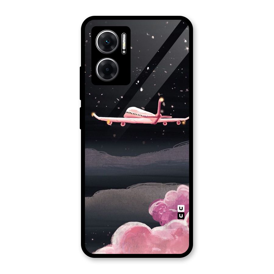 Fly Pink Glass Back Case for Redmi 11 Prime 5G