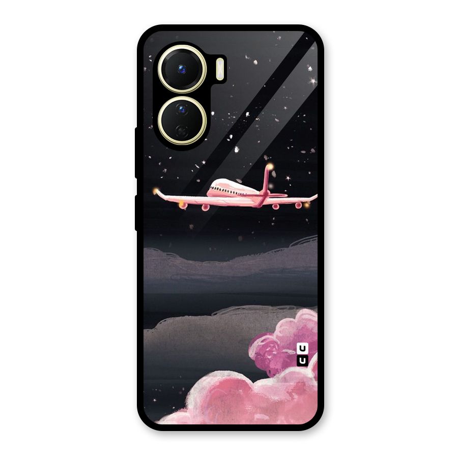 Fly Pink Glass Back Case for Vivo Y16