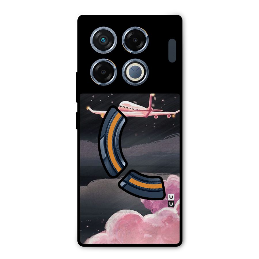 Fly Pink Metal Back Case for Infinix GT 20 Pro