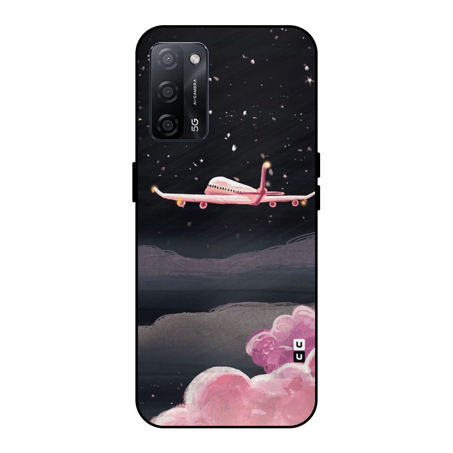 Fly Pink Metal Back Case for Oppo A53s 5G