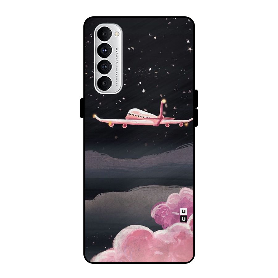 Fly Pink Metal Back Case for Oppo Reno4 Pro
