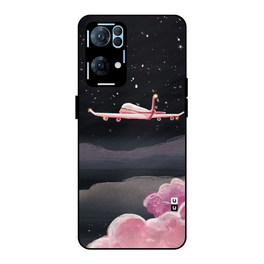 Fly Pink Metal Back Case for Oppo Reno7 Pro 5G