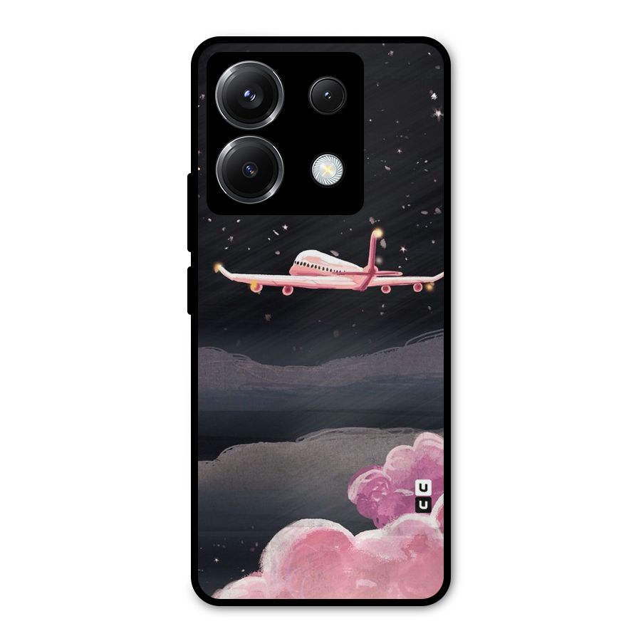 Fly Pink Metal Back Case for Poco X6