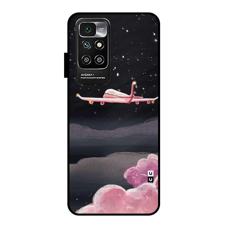 Fly Pink Metal Back Case for Redmi 10 Prime