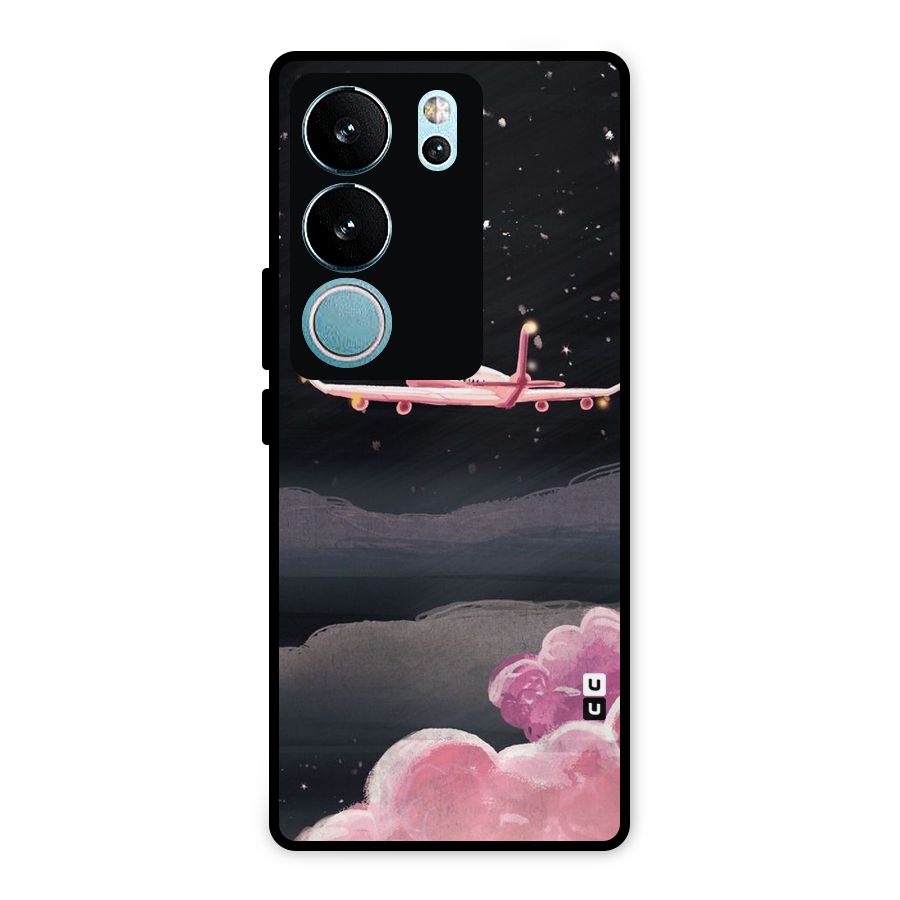 Fly Pink Metal Back Case for Vivo V29 Pro