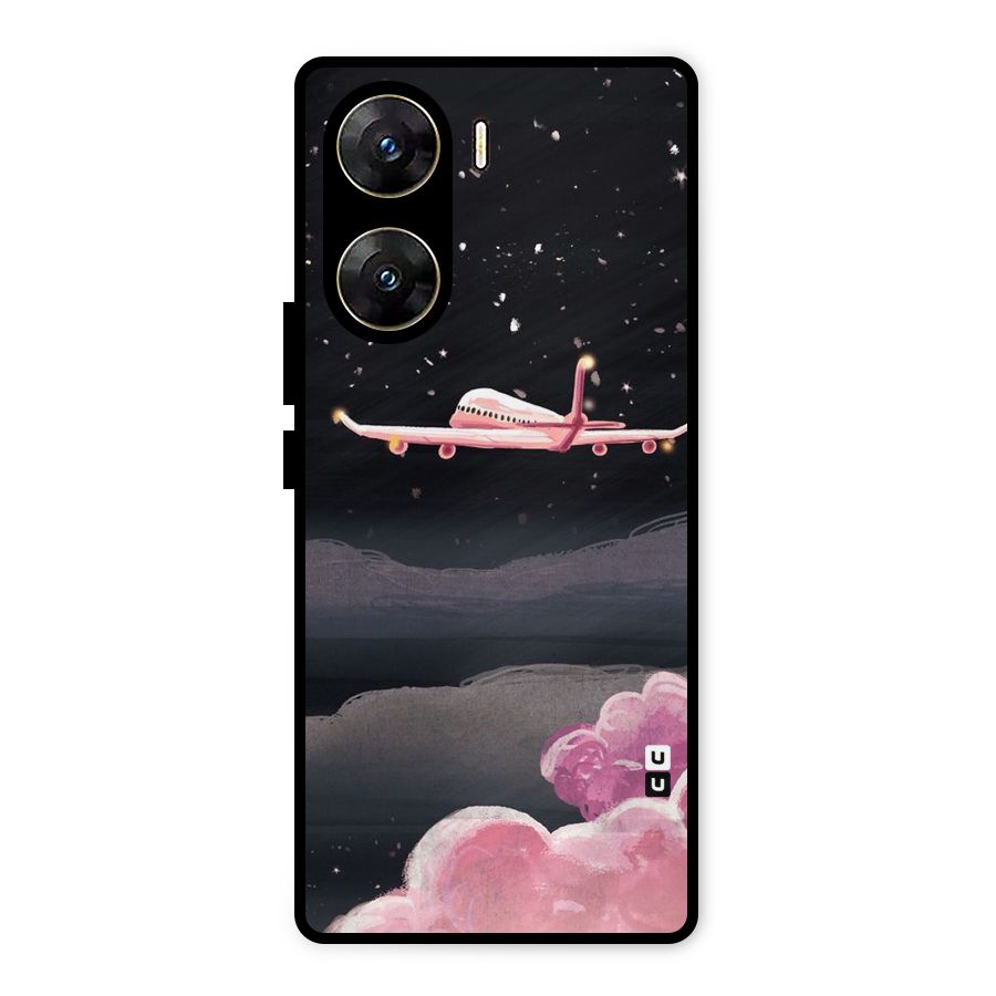 Fly Pink Metal Back Case for Vivo V29e