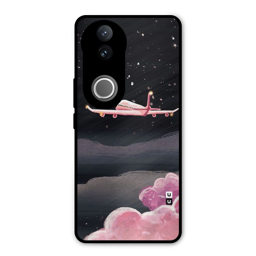 Fly Pink Metal Back Case for Vivo V50e
