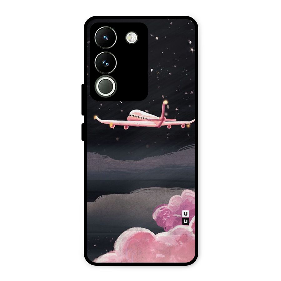 Fly Pink Metal Back Case for Vivo Y200