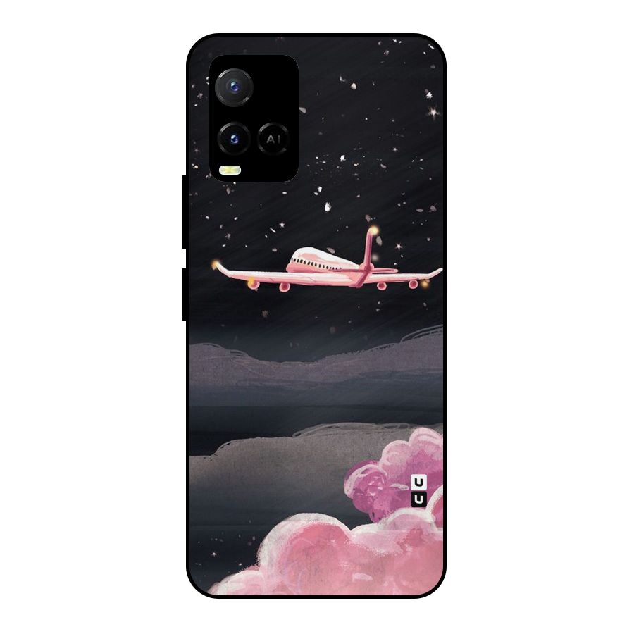 Fly Pink Metal Back Case for Vivo Y21