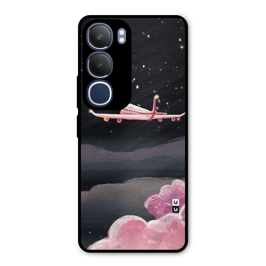 Fly Pink Metal Back Case for Vivo Y29
