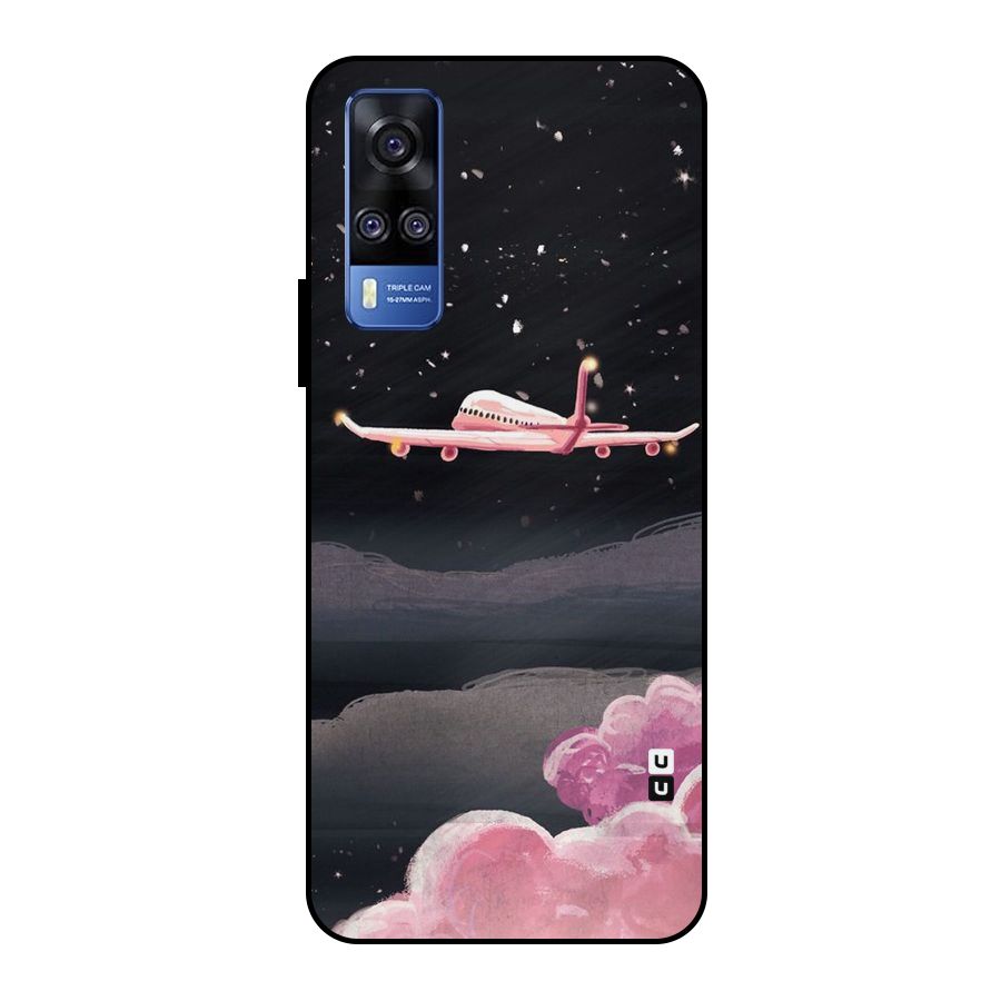 Fly Pink Metal Back Case for Vivo Y51