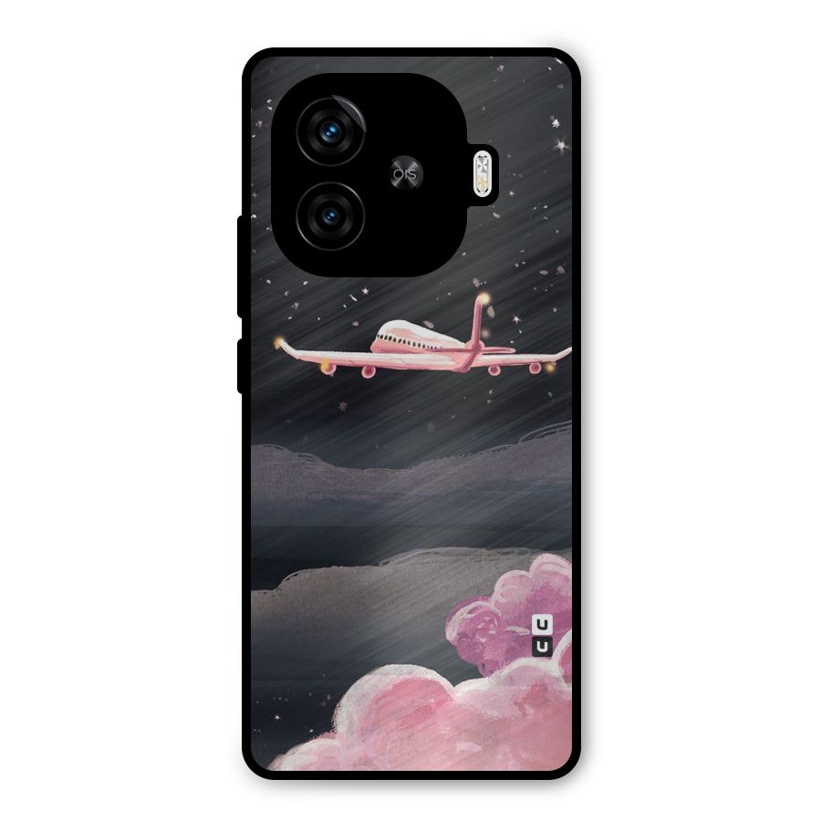 Fly Pink Metal Back Case for iQOO Z9 Turbo