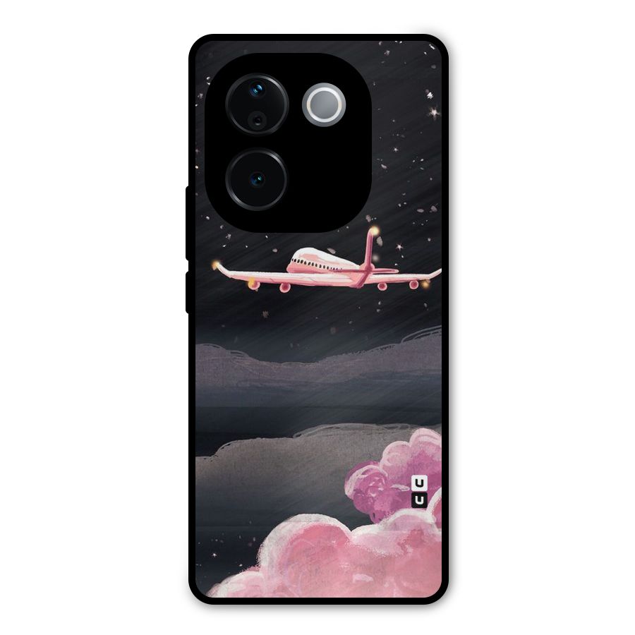 Fly Pink Metal Back Case for iQOO Z9s Pro