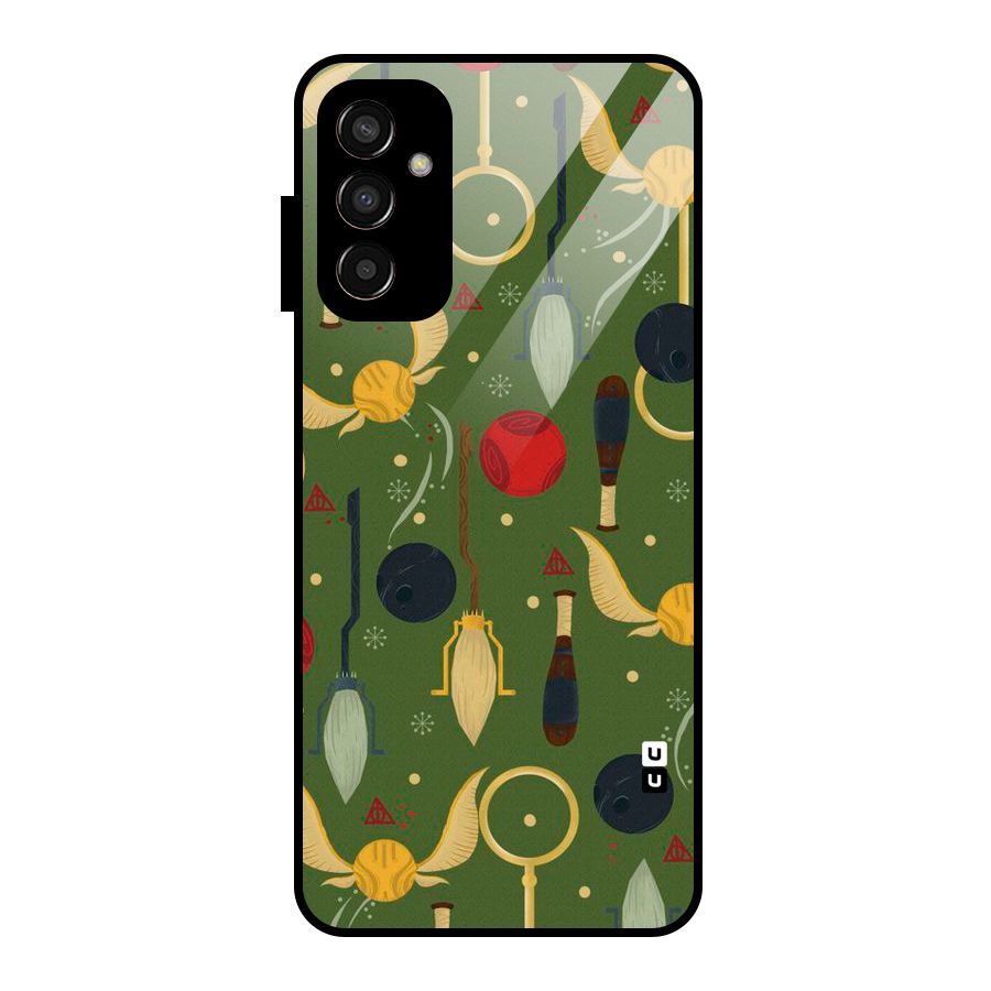 Flying Ball Pattern Glass Back Case for Galaxy F13
