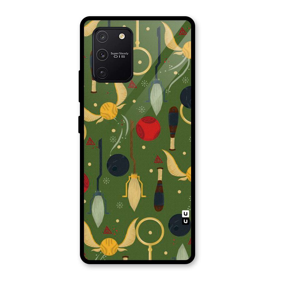 Flying Ball Pattern Glass Back Case for Galaxy S10 Lite