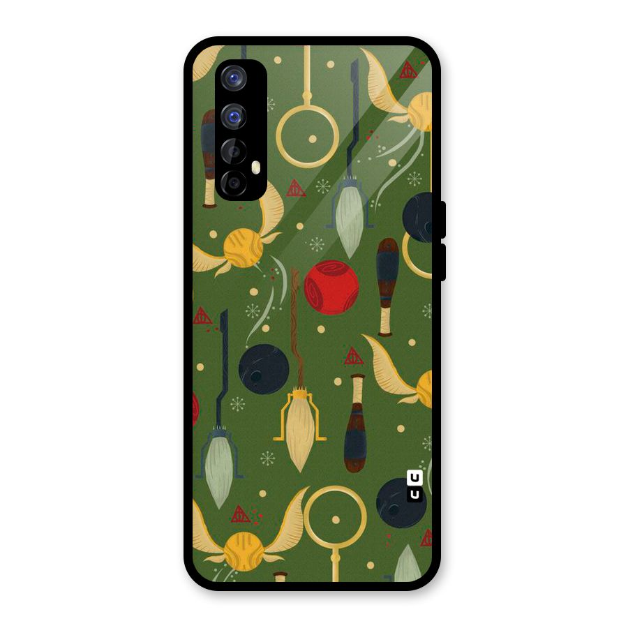 Flying Ball Pattern Glass Back Case for Realme Narzo 20 Pro