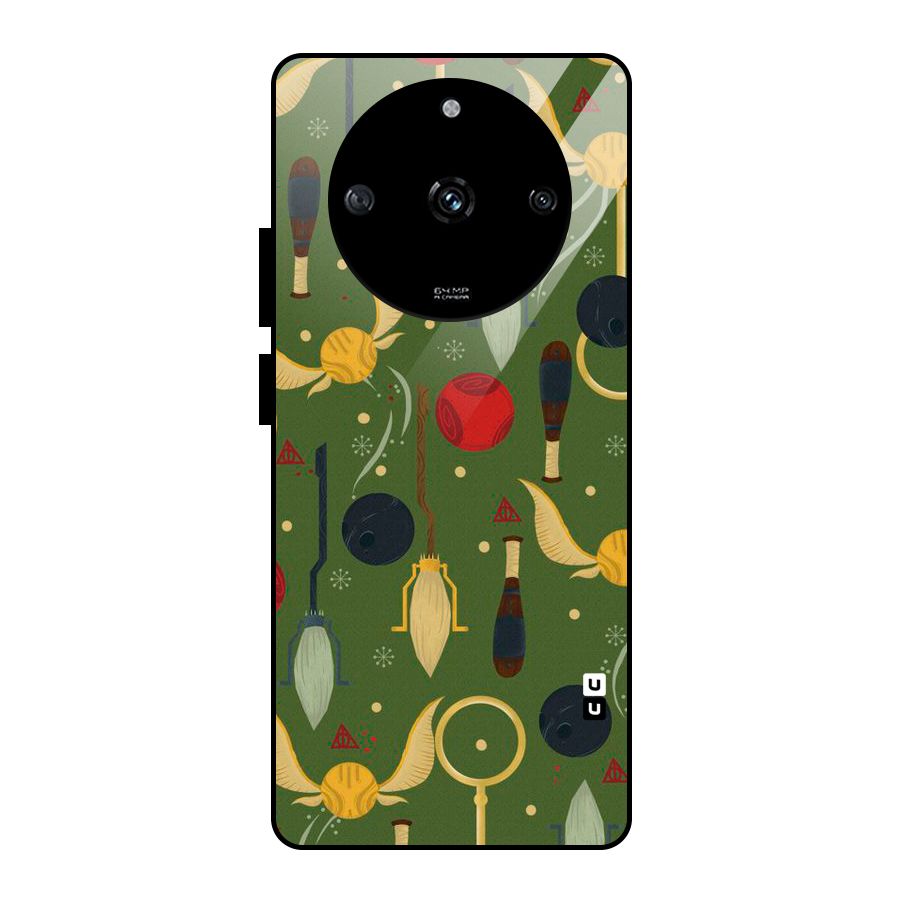 Flying Ball Pattern Glass Back Case for Realme Narzo 60 5G