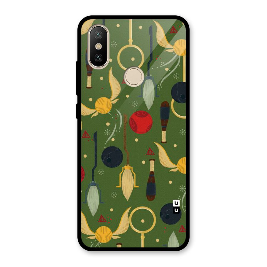Flying Ball Pattern Glass Back Case for Redmi A2