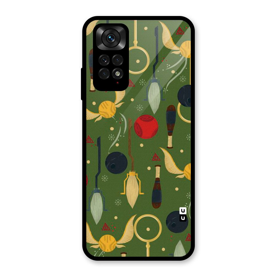 Flying Ball Pattern Glass Back Case for Redmi Note 11S
