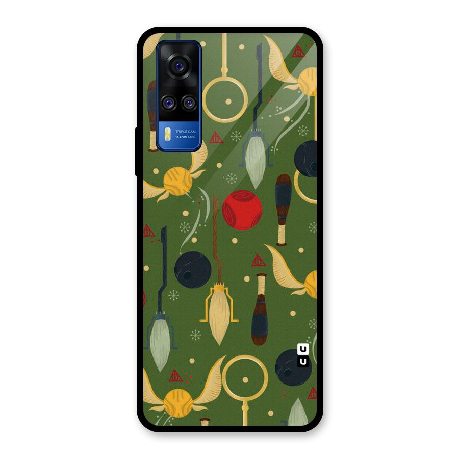 Flying Ball Pattern Glass Back Case for Vivo Y31