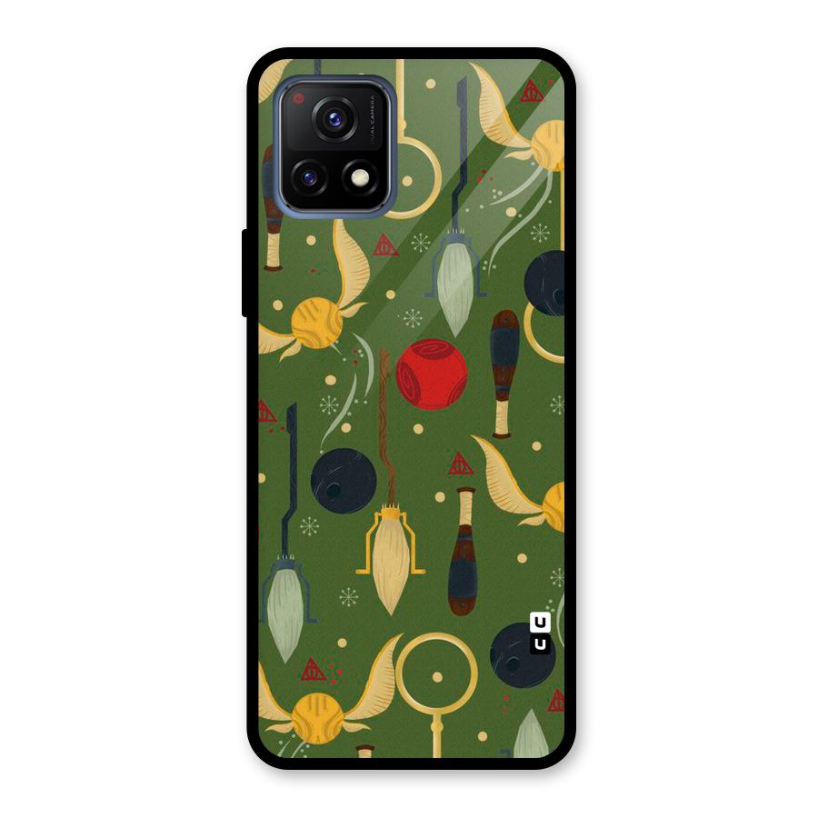 Flying Ball Pattern Glass Back Case for Vivo Y72 5G