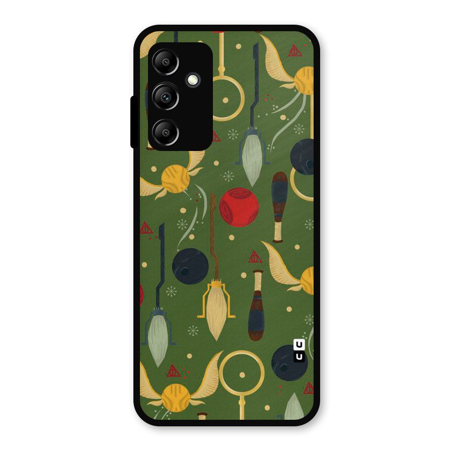 Flying Ball Pattern Metal Back Case for Galaxy A14 5G