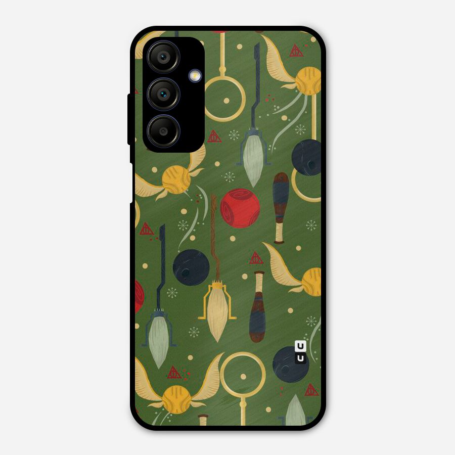 Flying Ball Pattern Metal Back Case for Galaxy A15 5G