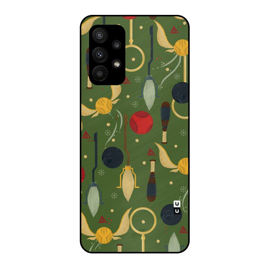 Flying Ball Pattern Metal Back Case for Galaxy A23