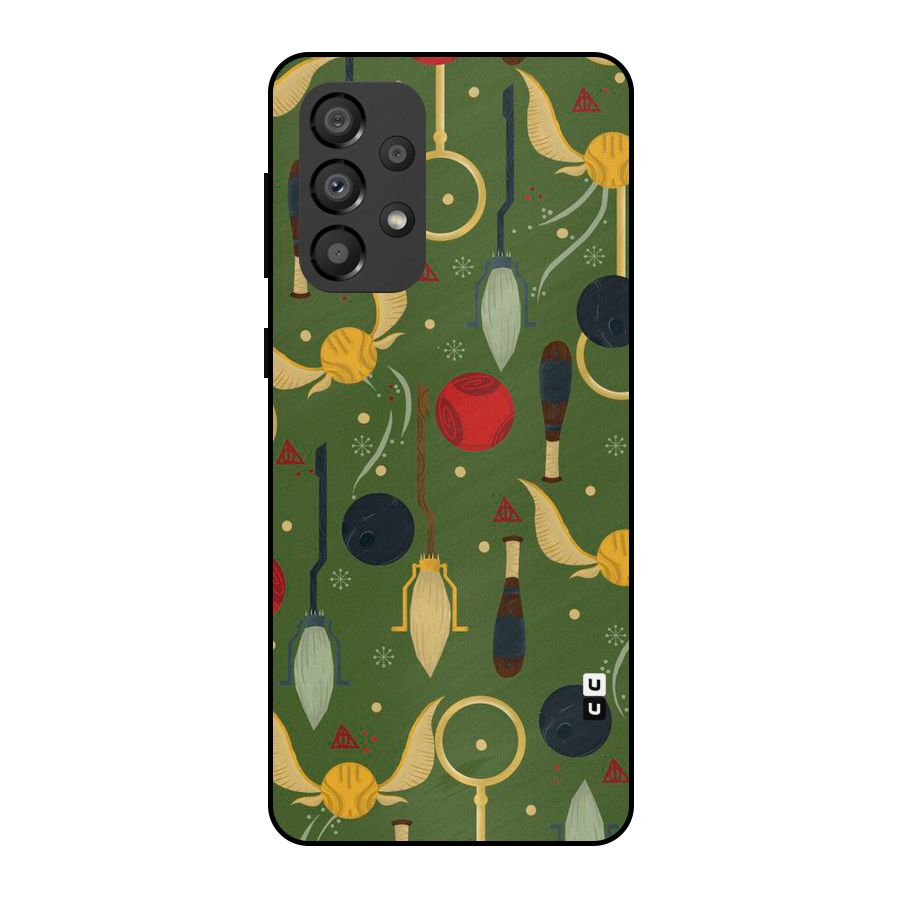 Flying Ball Pattern Metal Back Case for Galaxy A33 5G