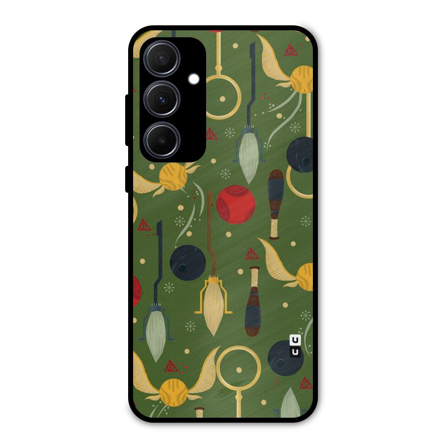 Flying Ball Pattern Metal Back Case for Galaxy A35