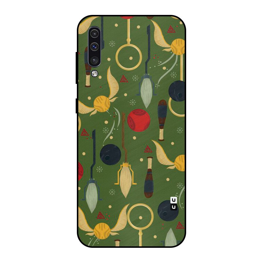 Flying Ball Pattern Metal Back Case for Galaxy A50