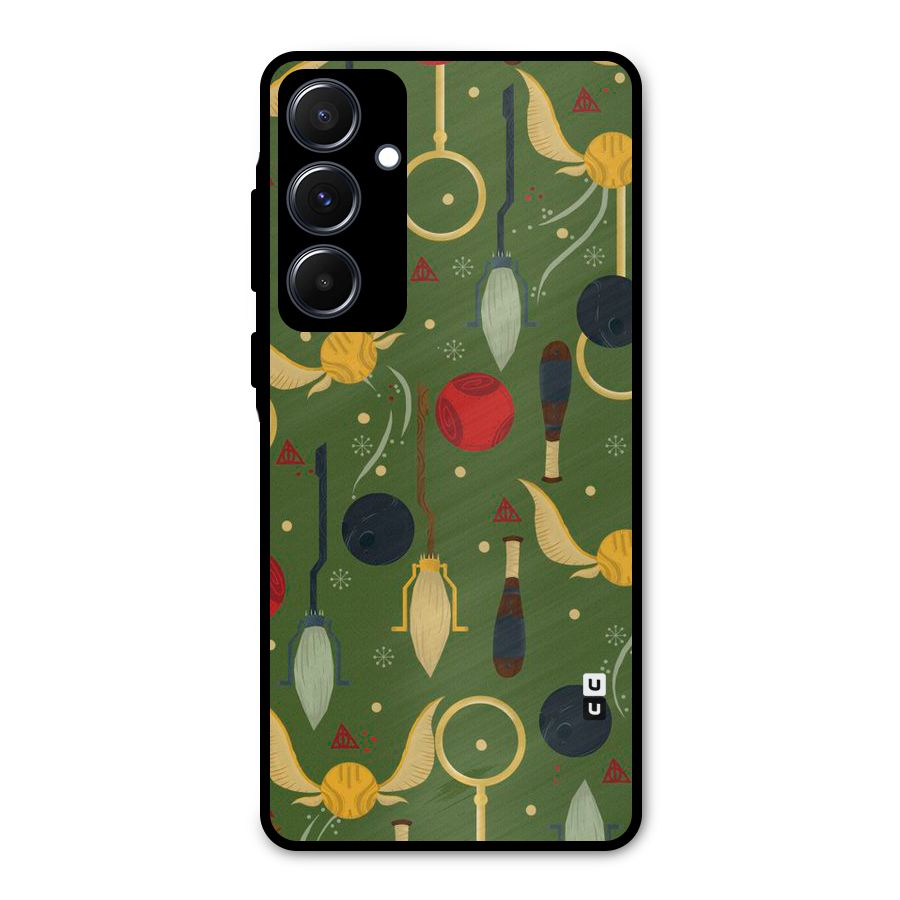 Flying Ball Pattern Metal Back Case for Galaxy A55
