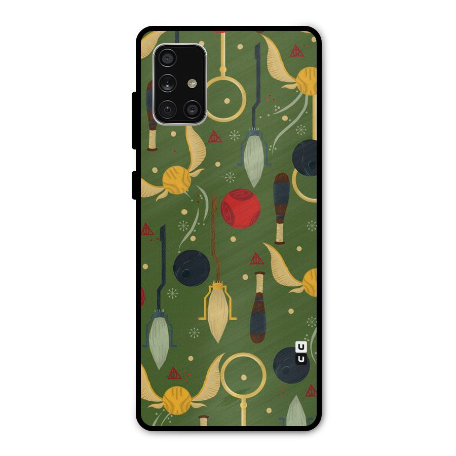 Flying Ball Pattern Metal Back Case for Galaxy A71
