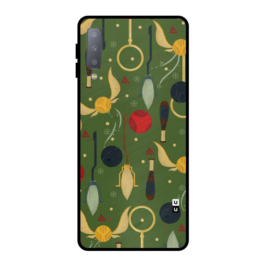 Flying Ball Pattern Metal Back Case for Galaxy A7 (2018)