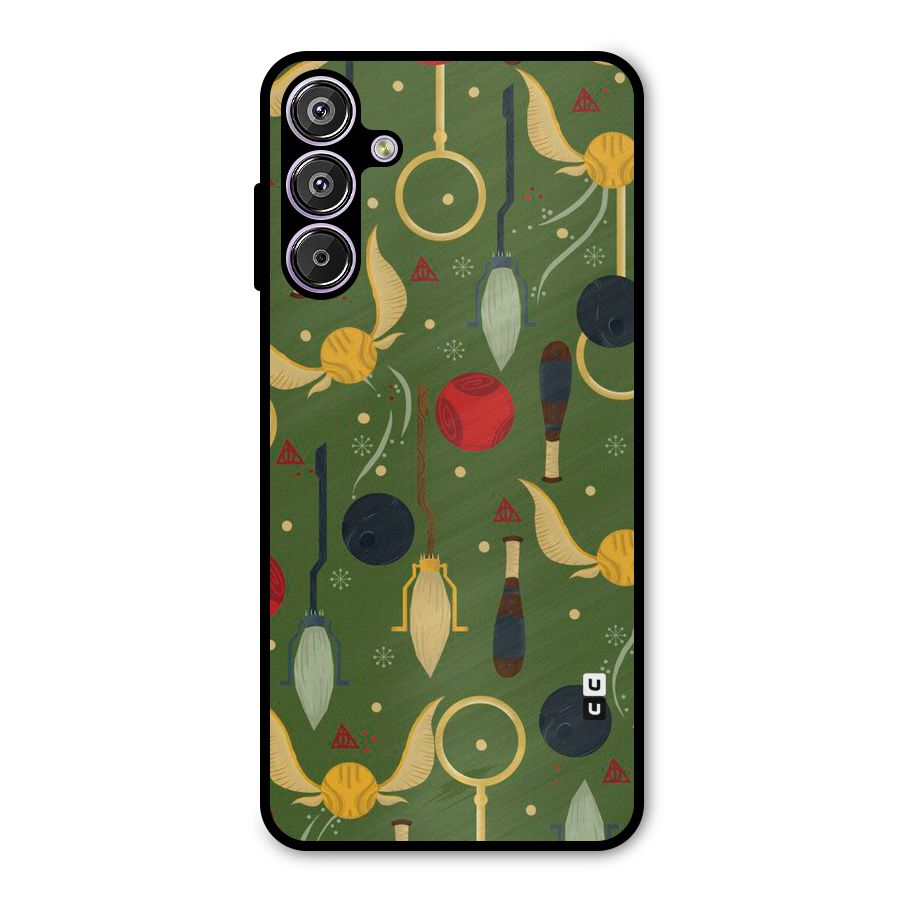 Flying Ball Pattern Metal Back Case for Galaxy F15