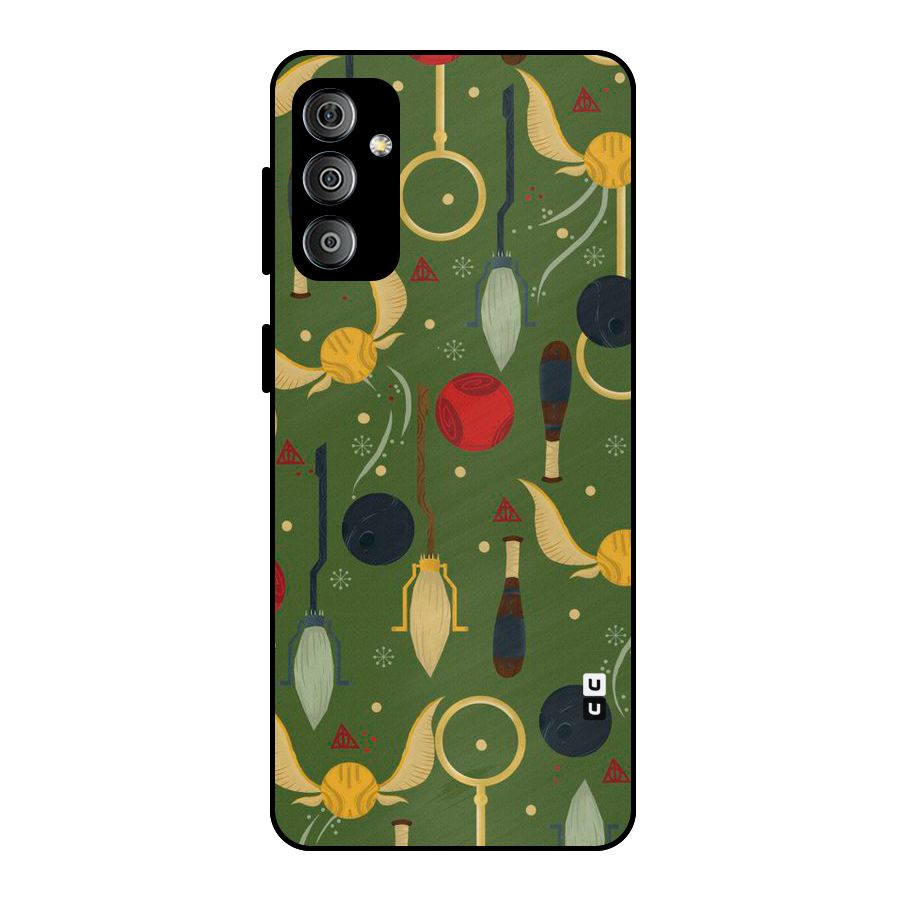 Flying Ball Pattern Metal Back Case for Galaxy F23
