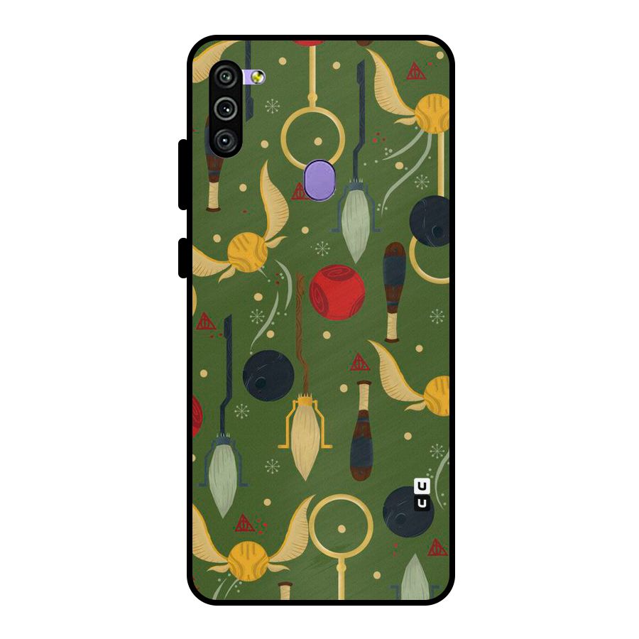Flying Ball Pattern Metal Back Case for Galaxy M11