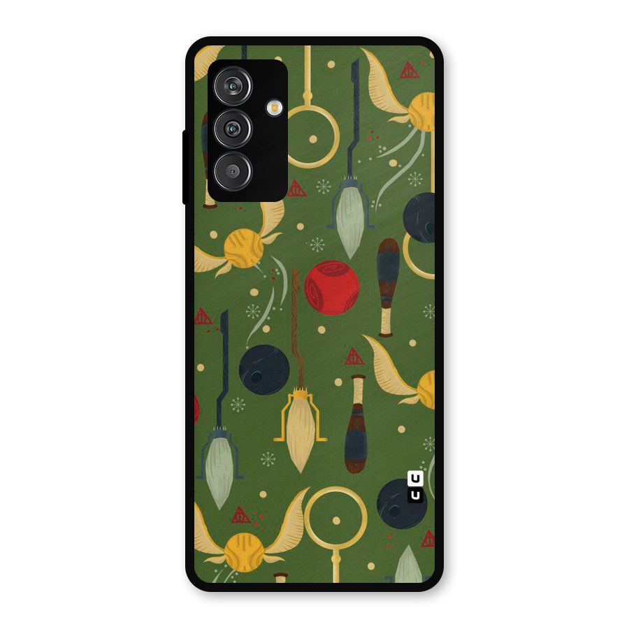 Flying Ball Pattern Metal Back Case for Galaxy M14 5G
