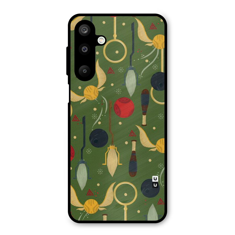 Flying Ball Pattern Metal Back Case for Galaxy M16