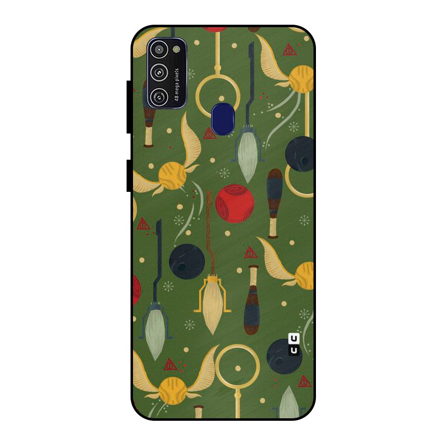 Flying Ball Pattern Metal Back Case for Galaxy M21