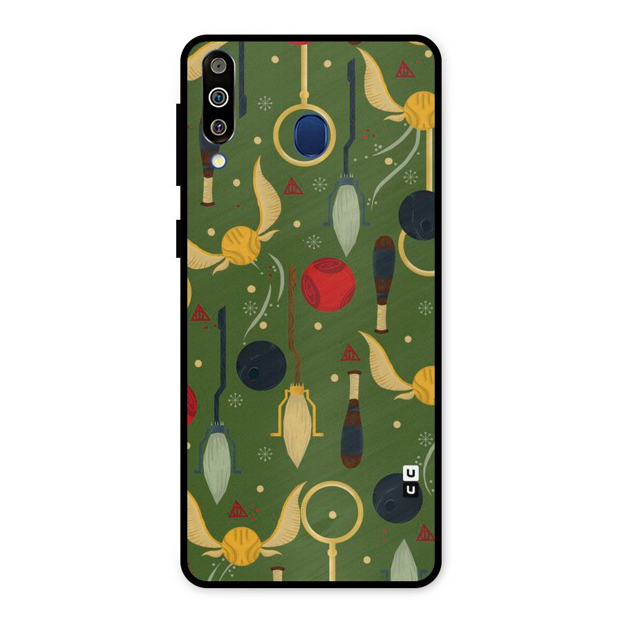 Flying Ball Pattern Metal Back Case for Galaxy M30