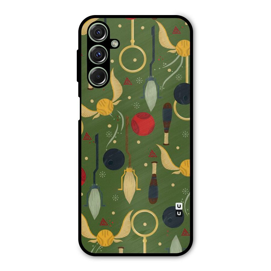 Flying Ball Pattern Metal Back Case for Galaxy M34