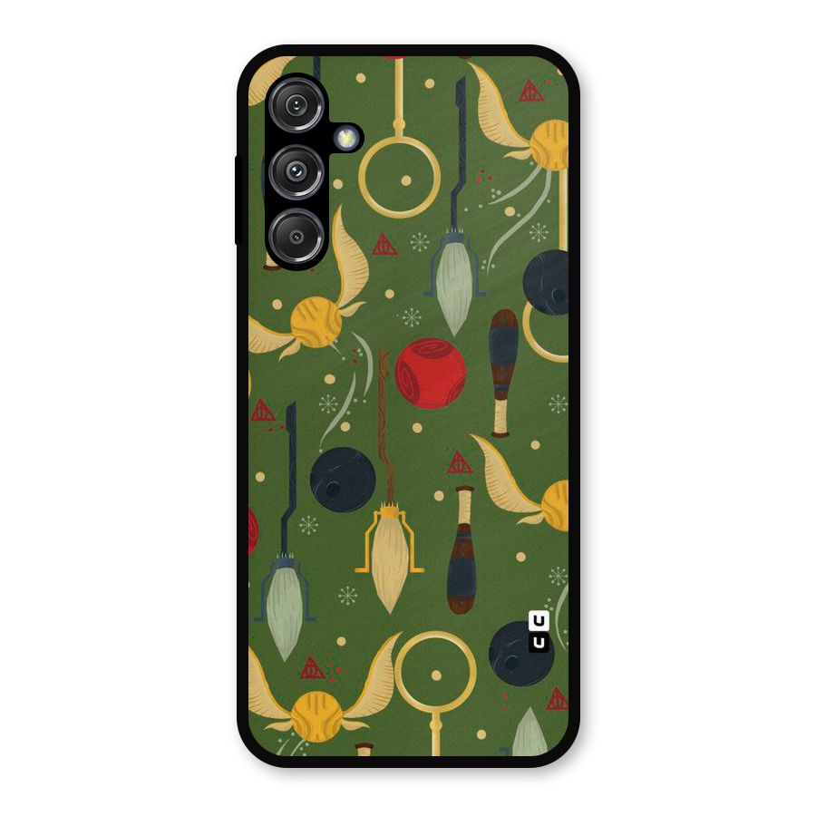 Flying Ball Pattern Metal Back Case for Galaxy M34 5G